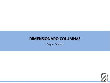 DIMENSIONADO COLUMNAS