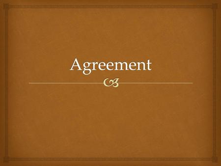 Agreement.