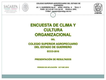 ENCUESTA DE CLIMA Y CULTURA ORGANIZACIONAL