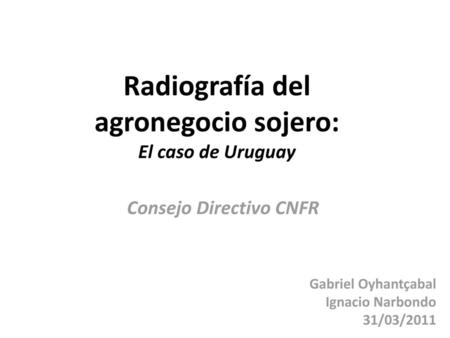 Radiografía del agronegocio sojero: El caso de Uruguay