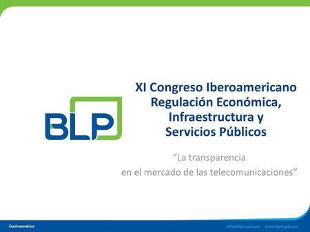 “La transparencia en el mercado de las telecomunicaciones”