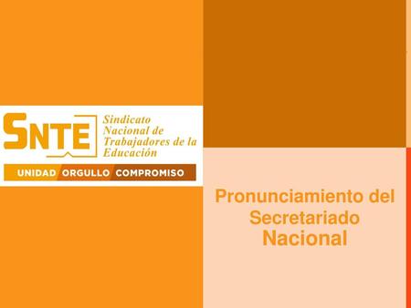 Pronunciamiento del Secretariado Nacional