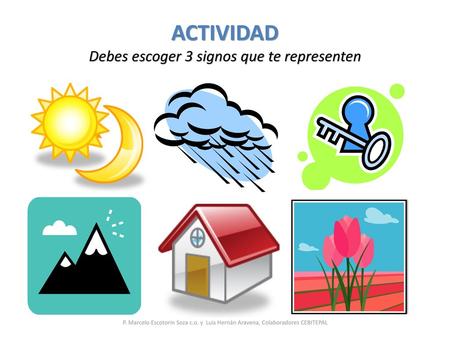 ACTIVIDAD Debes escoger 3 signos que te representen