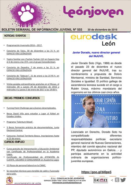 Javier Dorado, nuevo director general del INJUVE.