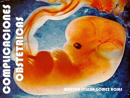 COMPLICACIONES OBSTETRICAS