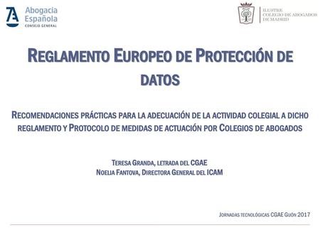 Reglamento Europeo de Protección de datos