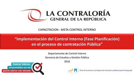 “Implementación del Control Interno (Fase Planificación)