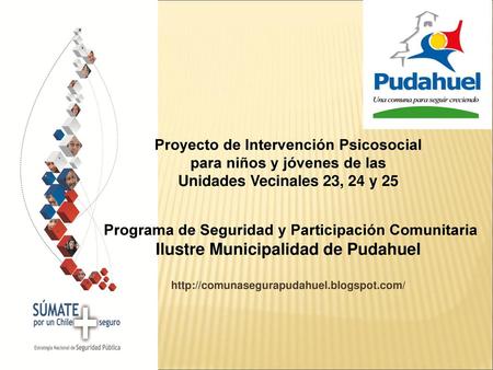 Proyecto de Intervención Psicosocial para niños y jóvenes de las Unidades Vecinales 23, 24 y 25 Programa de Seguridad y Participación Comunitaria Ilustre.