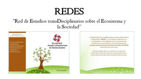 REDES “Red de Estudios transDisciplinarios sobre el Ecosistema y la Sociedad”