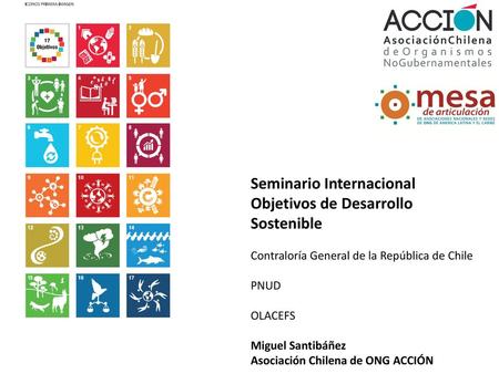Seminario Internacional Objetivos de Desarrollo Sostenible