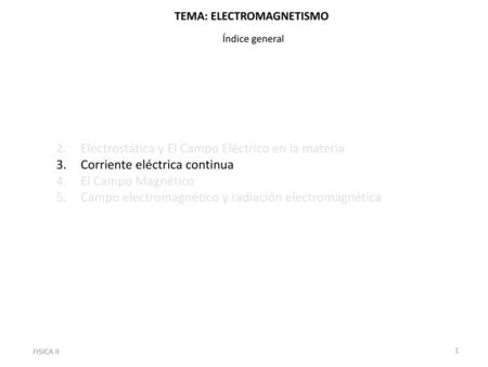 TEMA: ELECTROMAGNETISMO