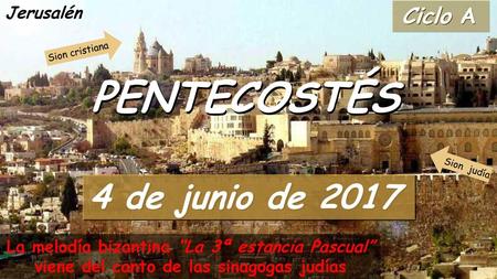 PENTECOSTÉS 4 de junio de 2017 Jerusalén