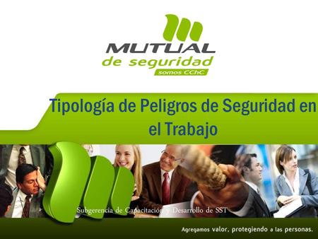 Tipología de Peligros de Seguridad en el Trabajo