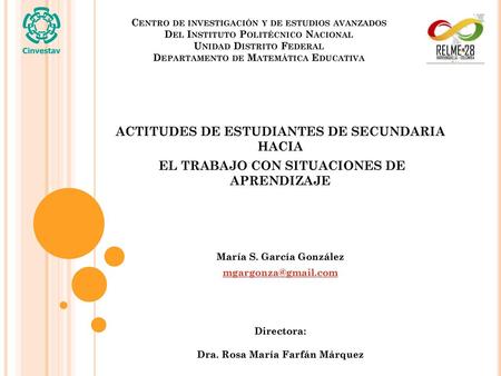 ACTITUDES DE ESTUDIANTES DE SECUNDARIA HACIA