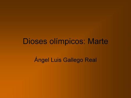 Dioses olímpicos: Marte
