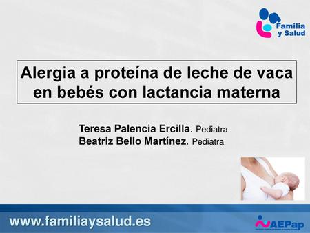 Alergia a proteína de leche de vaca en bebés con lactancia materna