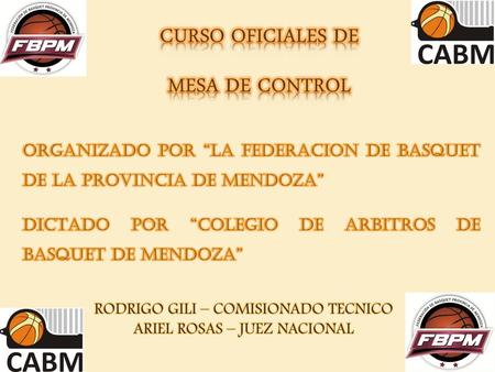 CURSO OFICIALES DE MESA DE CONTROL