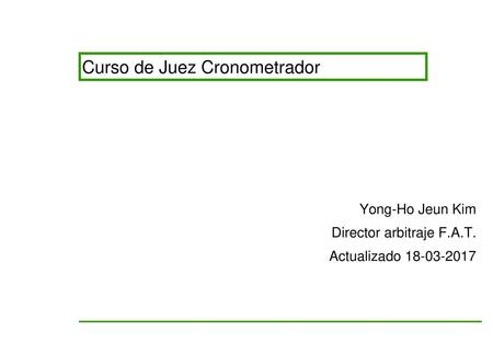 Curso de Juez Cronometrador