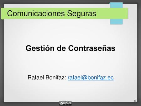 Comunicaciones Seguras