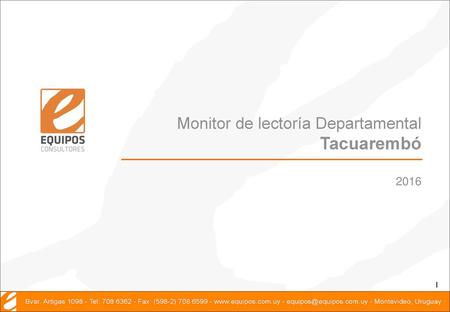 Monitor de lectoría Departamental Tacuarembó