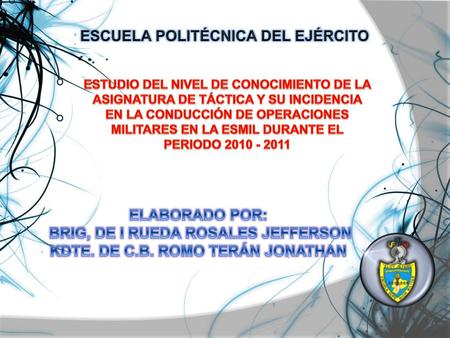 ESCUELA POLITÉCNICA DEL EJÉRCITO