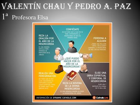 Valentín Chau y pedro a. paz 1ª Profesora Elsa