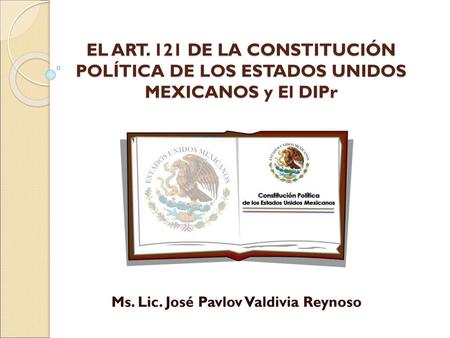 Ms. Lic. José Pavlov Valdivia Reynoso