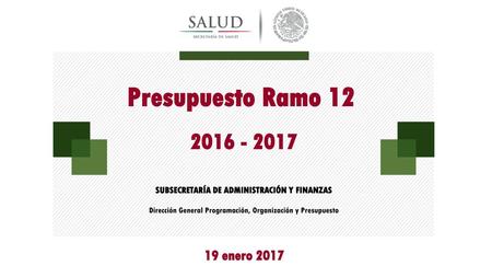 SUBSECRETARÍA DE ADMINISTRACIÓN Y FINANZAS