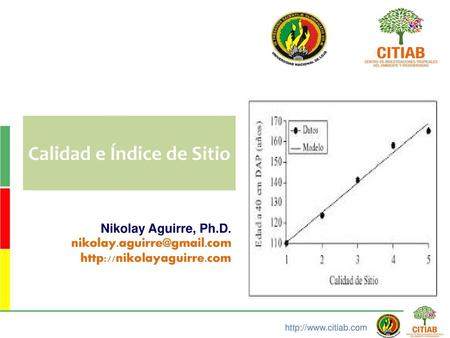 Calidad e Índice de Sitio