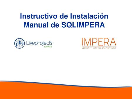 Instructivo de Instalación Manual de SQLIMPERA