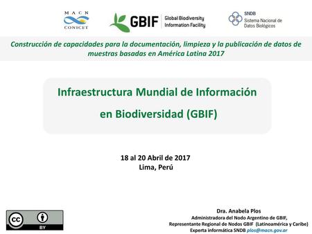 Infraestructura Mundial de Información en Biodiversidad (GBIF)