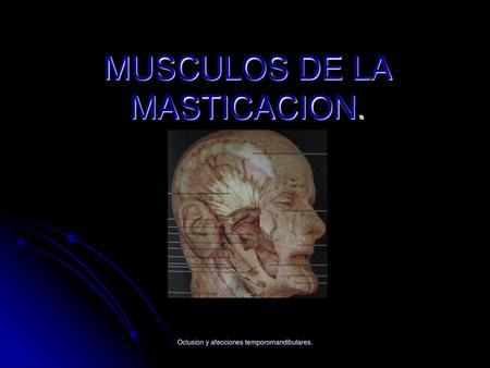 MUSCULOS DE LA MASTICACION.