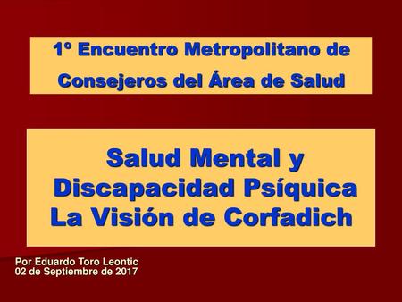 1º Encuentro Metropolitano de Consejeros del Área de Salud