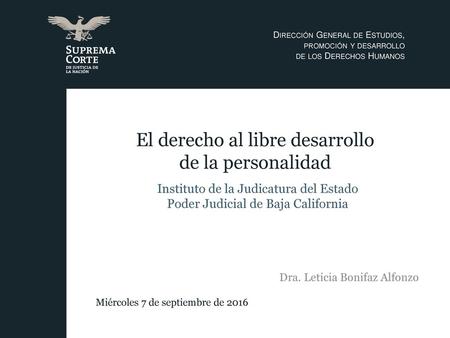 El derecho al libre desarrollo de la personalidad