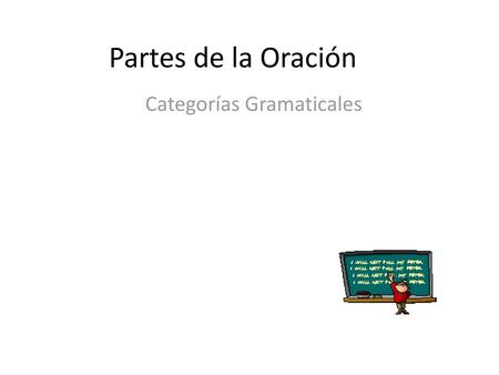 Categorías Gramaticales