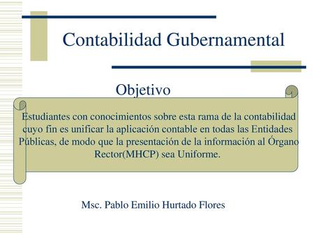 Contabilidad Gubernamental