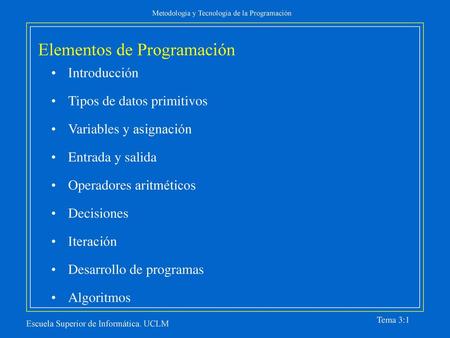 Elementos de Programación