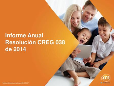 Informe Anual Resolución CREG 038 de 2014