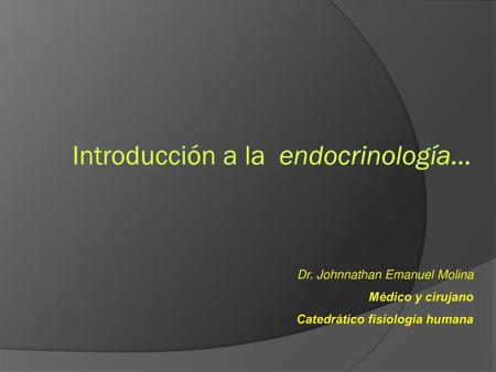 Introducción a la endocrinología…