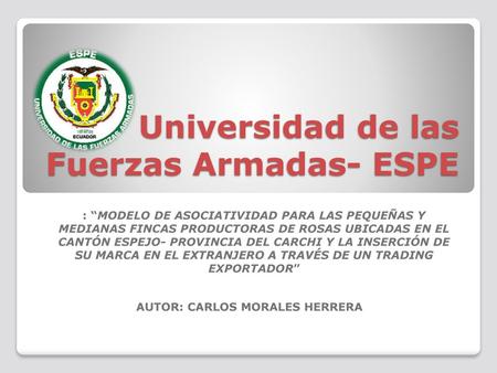 Universidad de las Fuerzas Armadas- ESPE