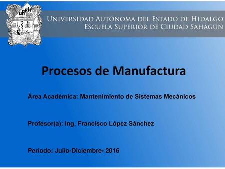 Procesos de Manufactura