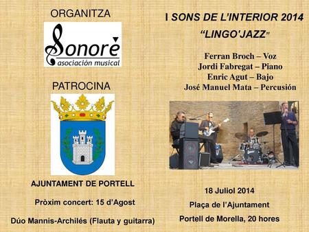I SONS DE L’INTERIOR 2014 “LINGO'JAZZ”