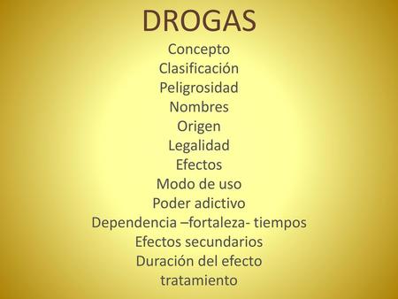 Dependencia –fortaleza- tiempos