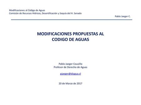 MODIFICACIONES PROPUESTAS AL