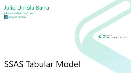 SSAS Tabular Model Julio Urriola Barra