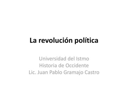 La revolución política