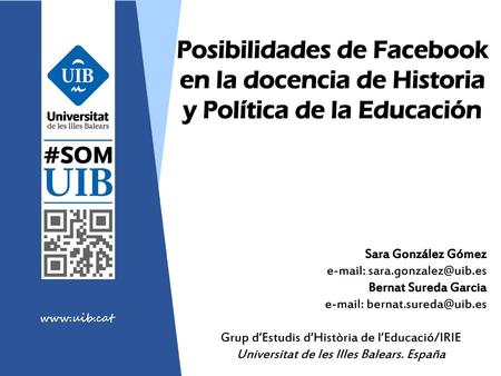 Sara González Gómez  Bernat Sureda Garcia 