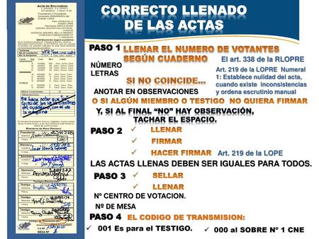 ANOTAR EN OBSERVACIONES Y, SI AL FINAL “NO” HAY OBSERVACIÓN,