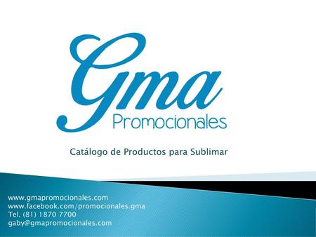 Catálogo de Productos para Sublimar