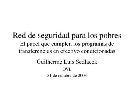 Guilherme Luis Sedlacek OVE 31 de octubre de 2003